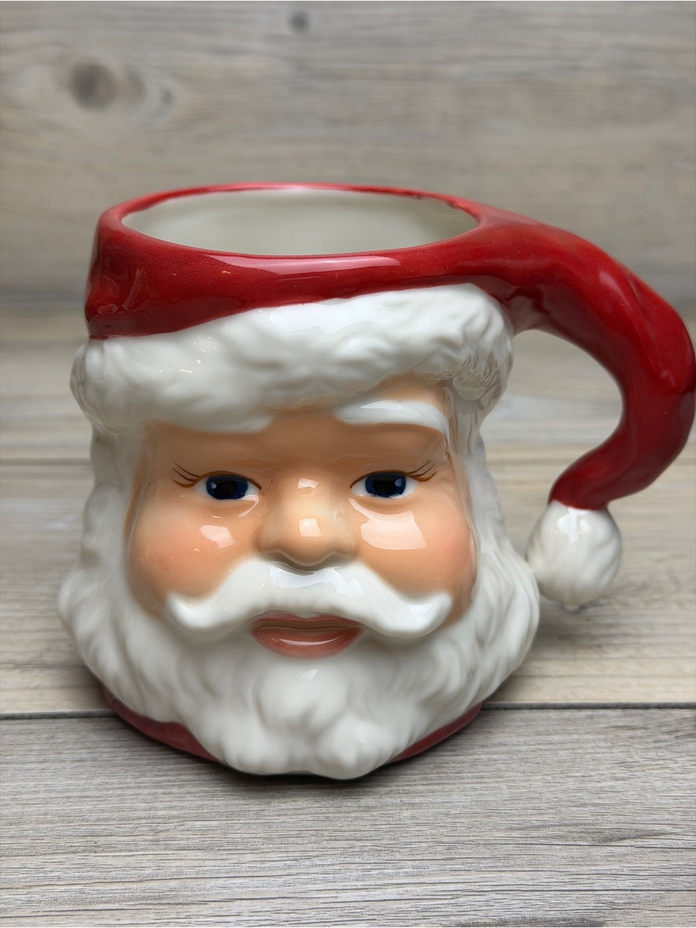 VTG Longaberger Santa Face Christmas Mug Discontinued Piece
